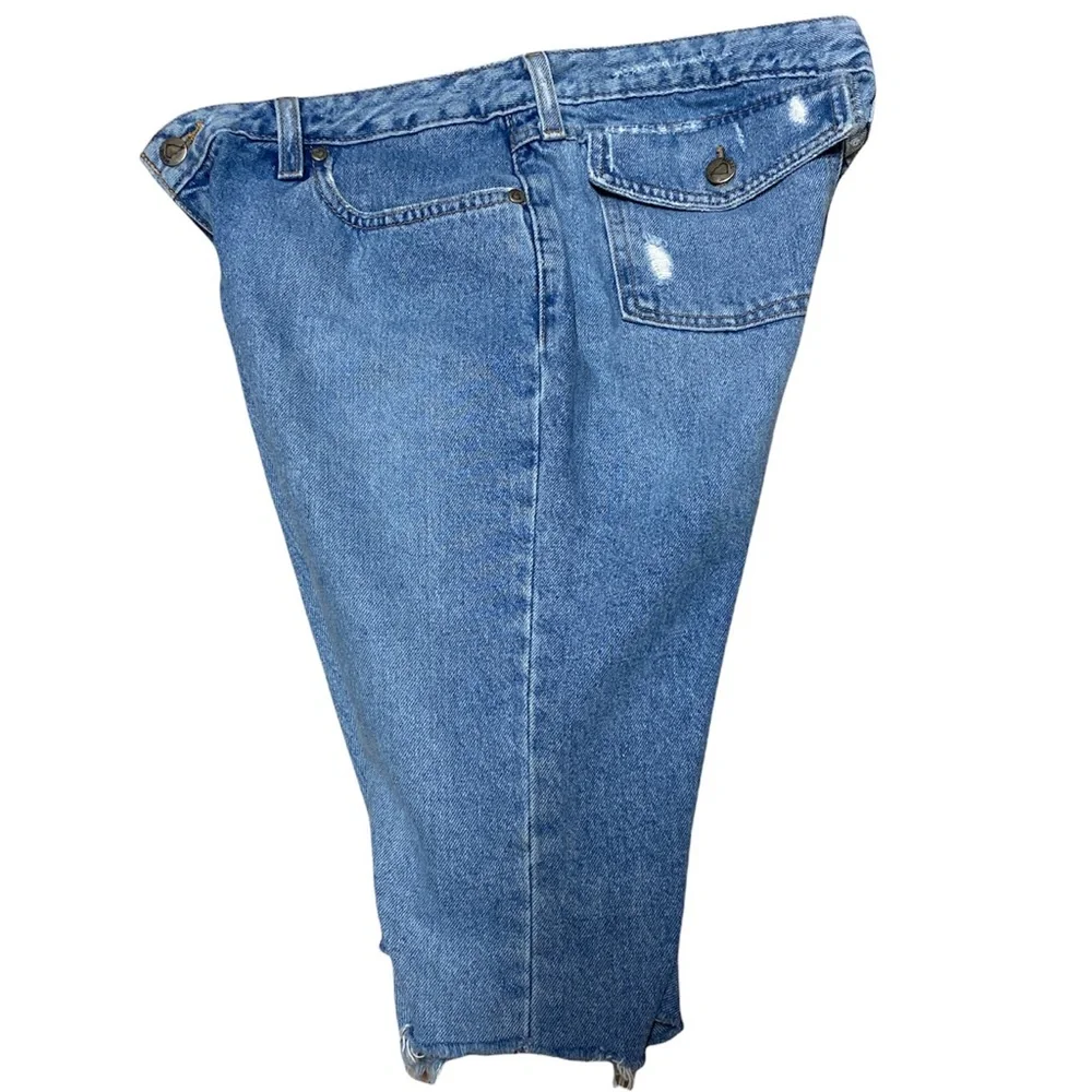 Mudd Bermuda Jean Shorts Women’s 11 Blue Denim Casual Cut Offs Raw Hem Jorts